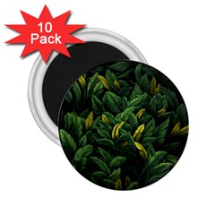 Banana Leaves 2 25  Magnets (10 Pack) 