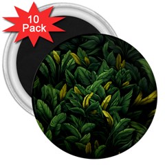 Banana Leaves 3  Magnets (10 Pack) 