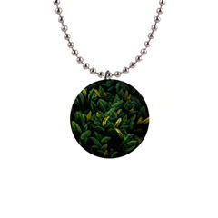Banana Leaves 1  Button Necklace