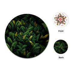 Banana Leaves Playing Cards Single Design (round)