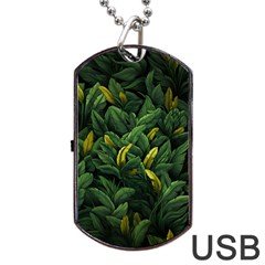 Banana Leaves Dog Tag Usb Flash (one Side)