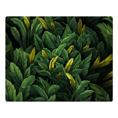 Banana Leaves Two Sides Premium Plush Fleece Blanket (large)