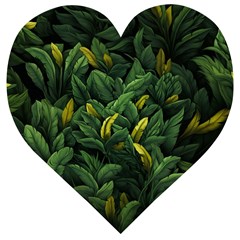Banana Leaves Wooden Puzzle Heart