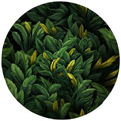 Banana leaves Wooden Puzzle Round