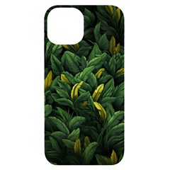 Banana Leaves Iphone 14 Black Uv Print Case by goljakoff