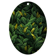 Banana Leaves Uv Print Acrylic Ornament Oval by goljakoff