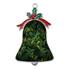 Banana leaves Metal Holly Leaf Bell Ornament