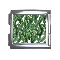 Green Banana Leaves Mega Link Italian Charm (18mm) by goljakoff