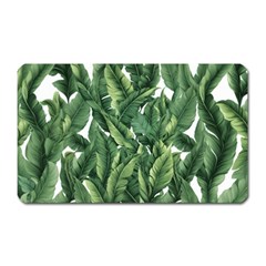 Green Banana Leaves Magnet (rectangular)