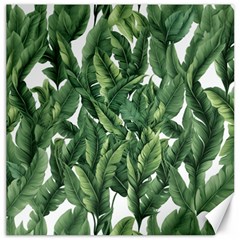 Green Banana Leaves Canvas 16  X 16 