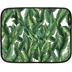 Green Banana Leaves Two Sides Fleece Blanket (mini)