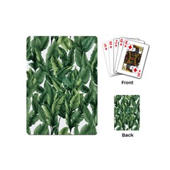 Green Banana Leaves Playing Cards Single Design (mini) by goljakoff