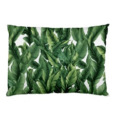 Green Banana Leaves Pillow Case (two Sides) by goljakoff