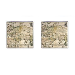 Tartaria Empire Vintage Map Cufflinks (square) by Grandong