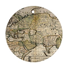 Tartaria Empire Vintage Map Round Ornament (two Sides) by Grandong