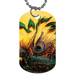 City Light Sky Landmark Painting Dog Tag (one Side)