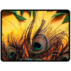 City Light Sky Landmark Painting Two Sides Fleece Blanket (large)