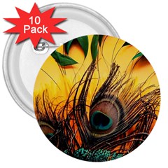 Art Paint Landscape Mountain 3  Buttons (10 Pack)  by Cemarart