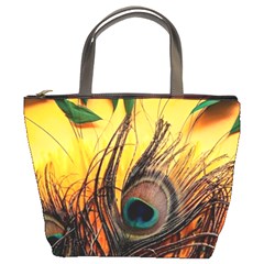 Oceans Stunning Painting Sunset Scenery Wave Paradise Beache Mountains Bucket Bag