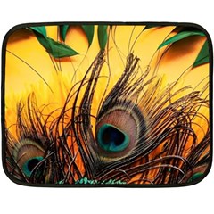 Oceans Stunning Painting Sunset Scenery Wave Paradise Beache Mountains Two Sides Fleece Blanket (mini)