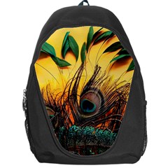 Oceans Stunning Painting Sunset Scenery Wave Paradise Beache Mountains Backpack Bag