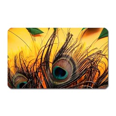 Sunset Illustration Water Night Sun Landscape Grass Clouds Painting Digital Art Drawing Magnet (rectangular)