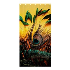 Sunset Illustration Water Night Sun Landscape Grass Clouds Painting Digital Art Drawing Shower Curtain 36  X 72  (stall) 