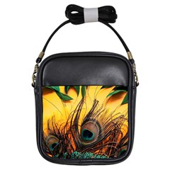 Forest Owl Art Snow Winter Girls Sling Bag