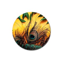 Landscape Bright Scenery Drawing Rivers Blue Lovely Magnet 3  (round)