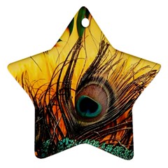 Landscape Bright Scenery Drawing Rivers Blue Lovely Star Ornament (two Sides) by Cemarart