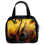 Landscape Bright Scenery Drawing Rivers Blue Lovely Classic Handbag (Two Sides) Front