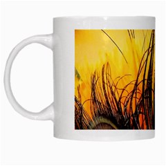 Japan Art Artwork Asia Drawing Lake Landscape Mountain Nature Oriental White Mug