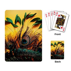 Japan Art Artwork Asia Drawing Lake Landscape Mountain Nature Oriental Playing Cards Single Design (rectangle)