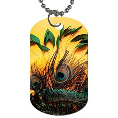 Peacock Feather Native Dog Tag (two Sides)