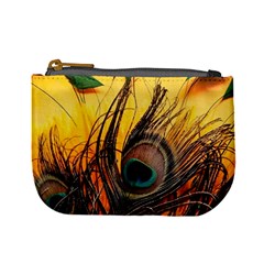 Peacock Feather Native Mini Coin Purse by Cemarart