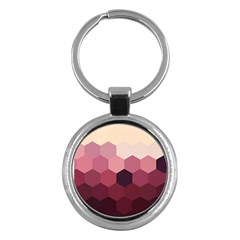 Hexagon Valentine Valentines Key Chain (round) by Grandong