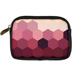 Hexagon Valentine Valentines Digital Camera Leather Case by Grandong