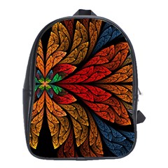 Fractals, Floral Ornaments, Rings School Bag (xl)