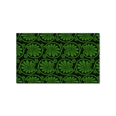 Green Floral Pattern Floral Greek Ornaments Sticker Rectangular (10 Pack) by nateshop