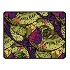 Green Paisley Background, Artwork, Paisley Patterns Two Sides Fleece Blanket (small) by nateshop