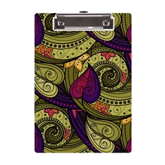 Green Paisley Background, Artwork, Paisley Patterns A5 Acrylic Clipboard by nateshop