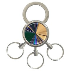 Colorful Centroid Line Stroke 3-ring Key Chain