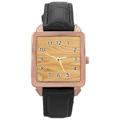 Light Wooden Texture, Wooden Light Brown Background Rose Gold Leather Watch  by nateshop