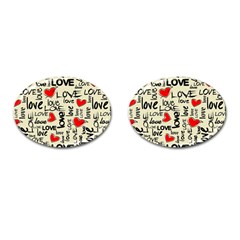 Love Abstract Background Love Textures Cufflinks (oval) by nateshop