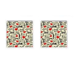 Love Abstract Background Love Textures Cufflinks (square) by nateshop