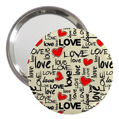 Love Abstract Background Love Textures 3  Handbag Mirrors by nateshop