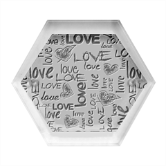 Love Abstract Background Love Textures Hexagon Wood Jewelry Box by nateshop