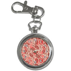 Paisley Red Ornament Texture Key Chain Watches by nateshop