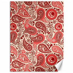 Paisley Red Ornament Texture Canvas 36  X 48  by nateshop