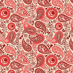 Paisley Red Ornament Texture Play Mat (rectangle) by nateshop